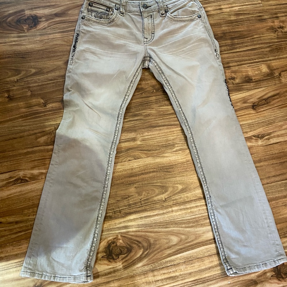 In good condition mens rock a revival jeans